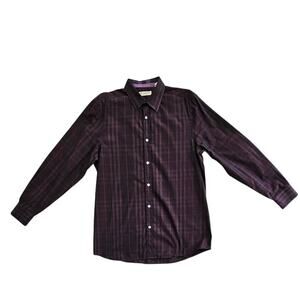 Burberry London Purple Plaid Button Down Shirt - Size 42R, Neck 16.5